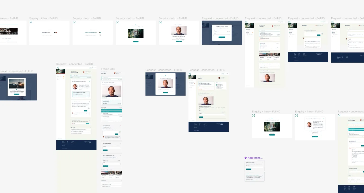 Mid-fidelity prototyping various ideas
