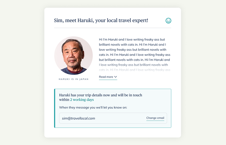 Meeting the local expert